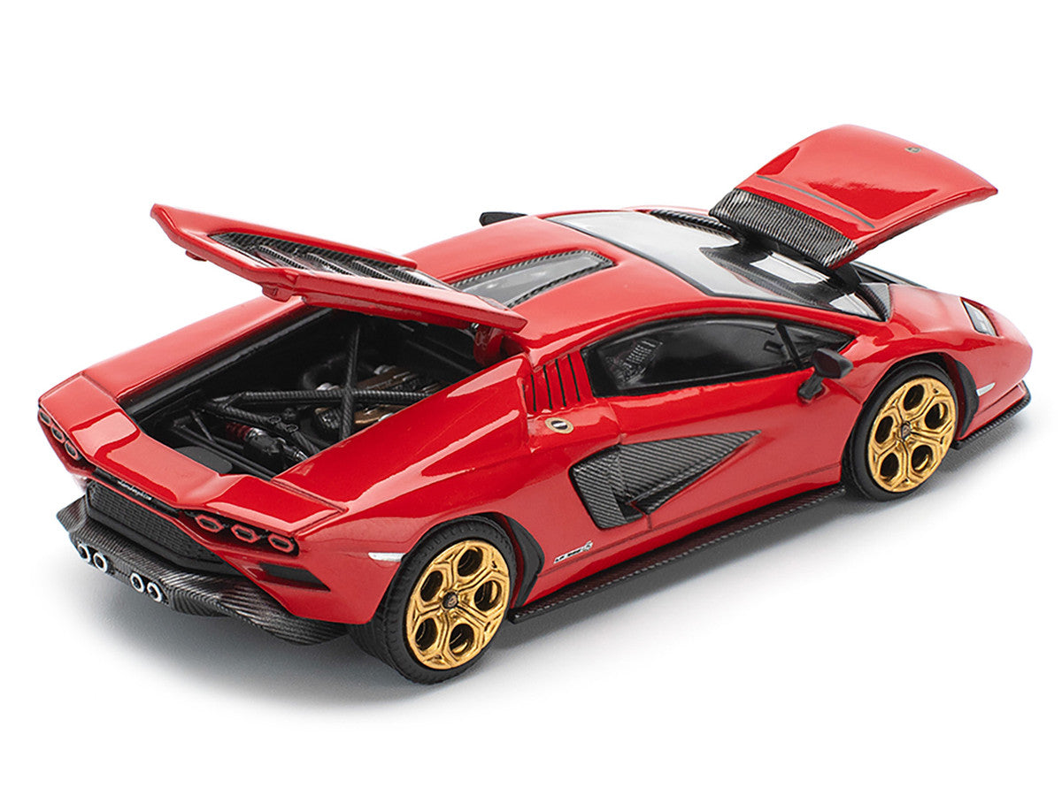 Lamborghini Countach LPI 800-4 Red with Carbon Accents 1/64 Diecast Model Car by Pop Race LuxuryLifeWay Online Store