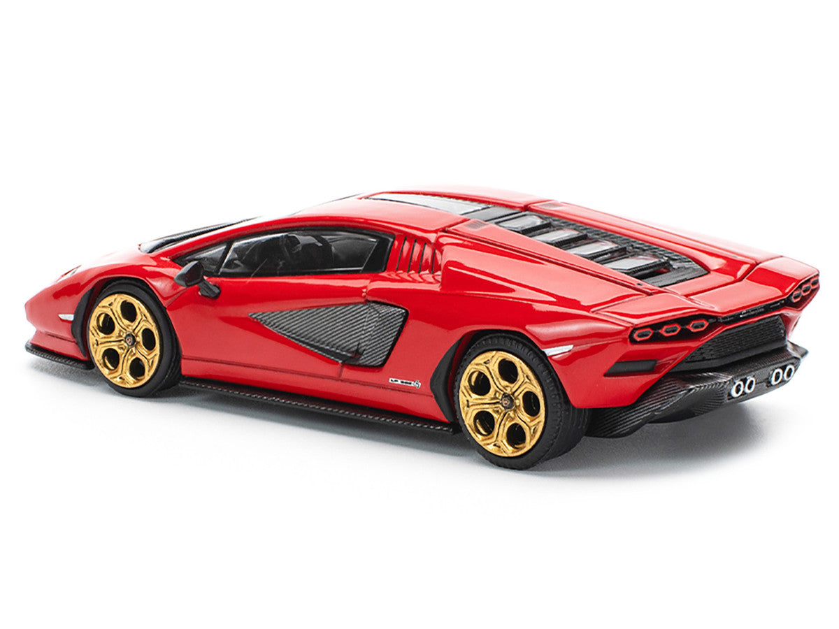 Lamborghini Countach LPI 800-4 Red with Carbon Accents 1/64 Diecast Model Car by Pop Race LuxuryLifeWay Online Store
