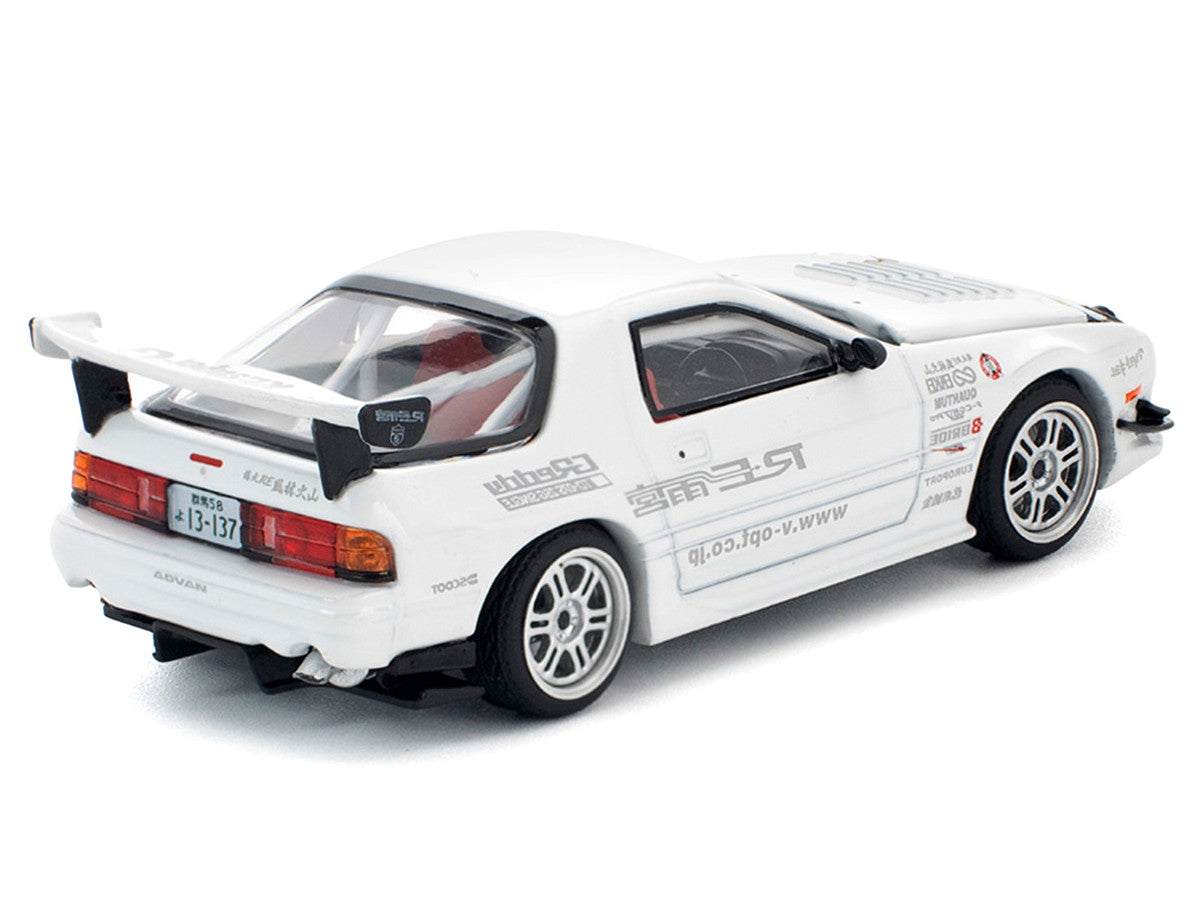 Mazda RX7 (FC3S) RE Amemiya RHD (Right Hand Drive) White 1/64 Diecast Model Car by Pop Race LuxuryLifeWay Online Store