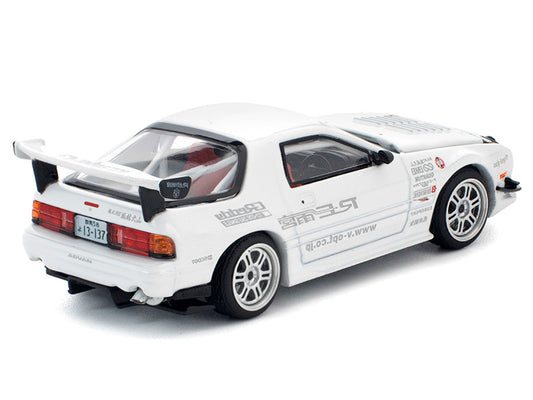 Mazda RX7 (FC3S) RE Amemiya RHD (Right Hand Drive) White 1/64 Diecast Model Car by Pop Race LuxuryLifeWay Online Store