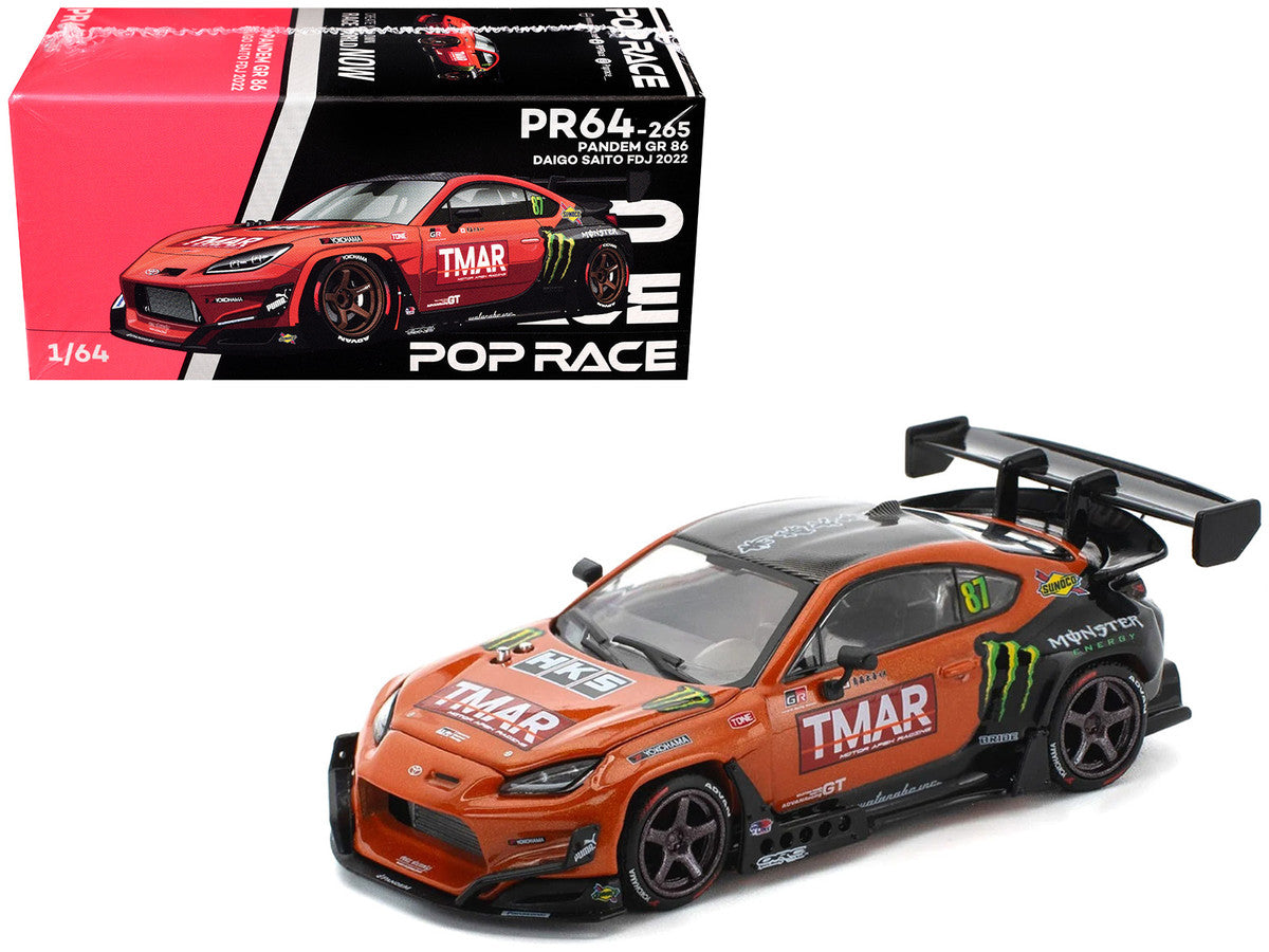 Toyota Pandem GR86 #87 Daigo Saito "Formula Drift Japan" (2022) 1/64 Diecast Model Car by Pop Race LuxuryLifeWay Online Store