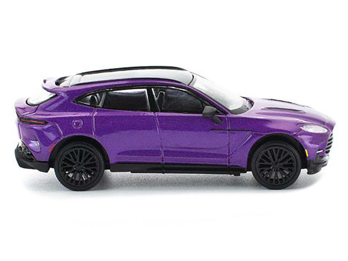 Aston Martin DBX 707 Storm Purple Metallic with Black Top 1/64 Diecast Model Car by Pop Race LuxuryLifeWay Online Store