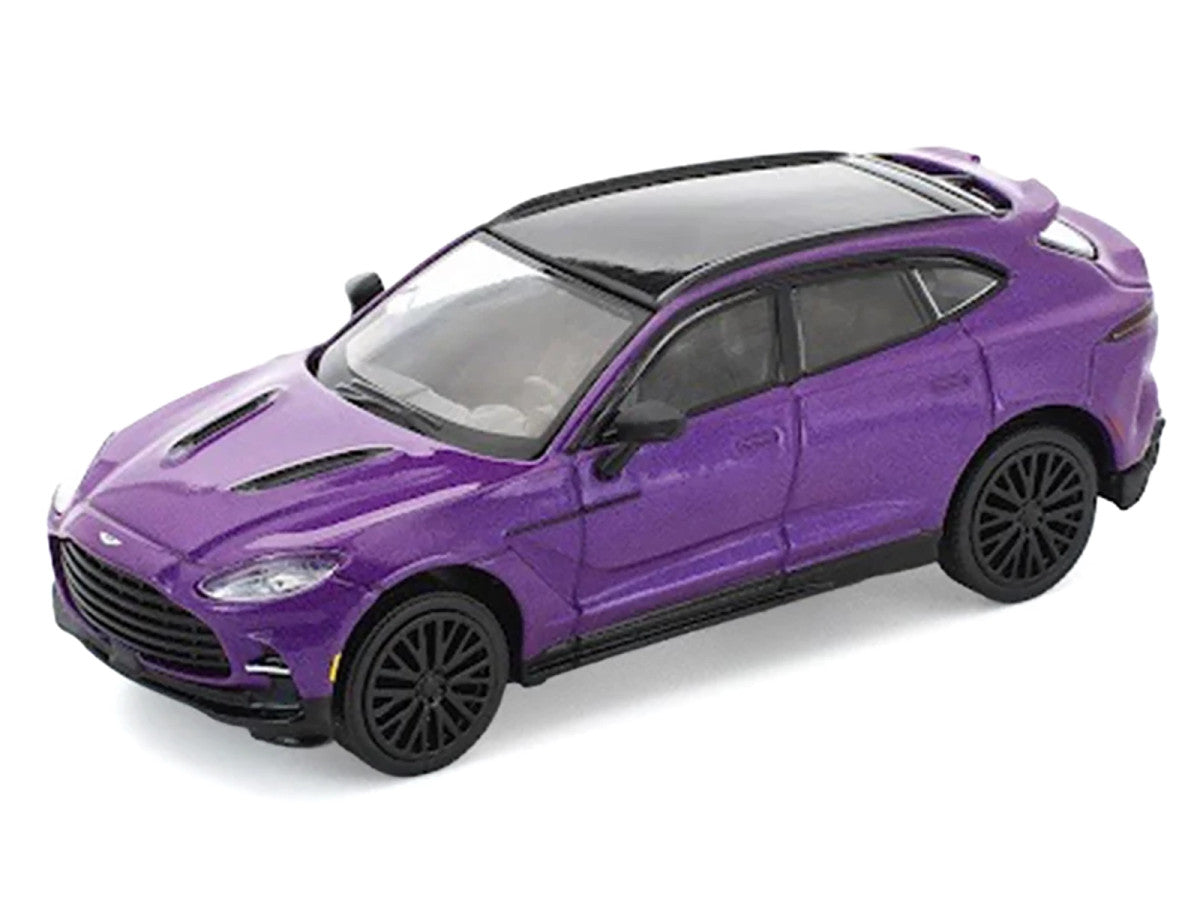 Aston Martin DBX 707 Storm Purple Metallic with Black Top 1/64 Diecast Model Car by Pop Race LuxuryLifeWay Online Store