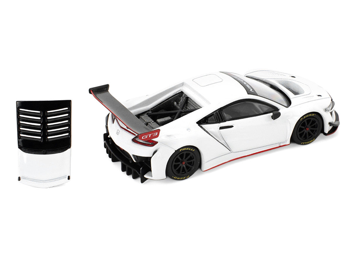 Honda NSX GT3 EVO22 White 1/64 Diecast Model Car by Pop Race LuxuryLifeWay Online Store