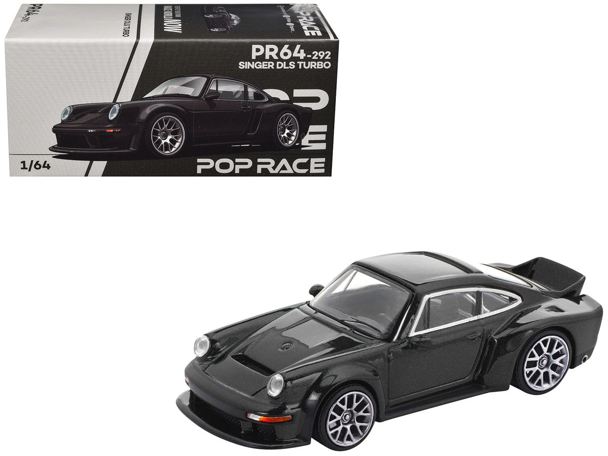 Singer DLS Turbo Black Metallic 1/64 Diecast Model Car by Pop Race LuxuryLifeWay Online Store