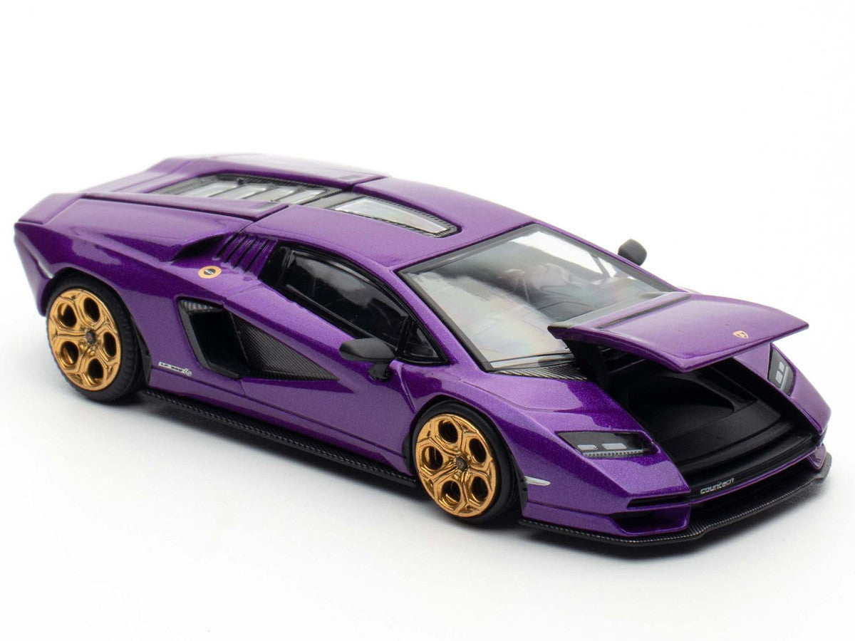 Lamborghini Countach LPI 800-4 Viola Pasifae Purple Metallic "Hong Kong Toycar Salon 2025" 1/64 Diecast Model Car by Pop Race LuxuryLifeWay Online Store
