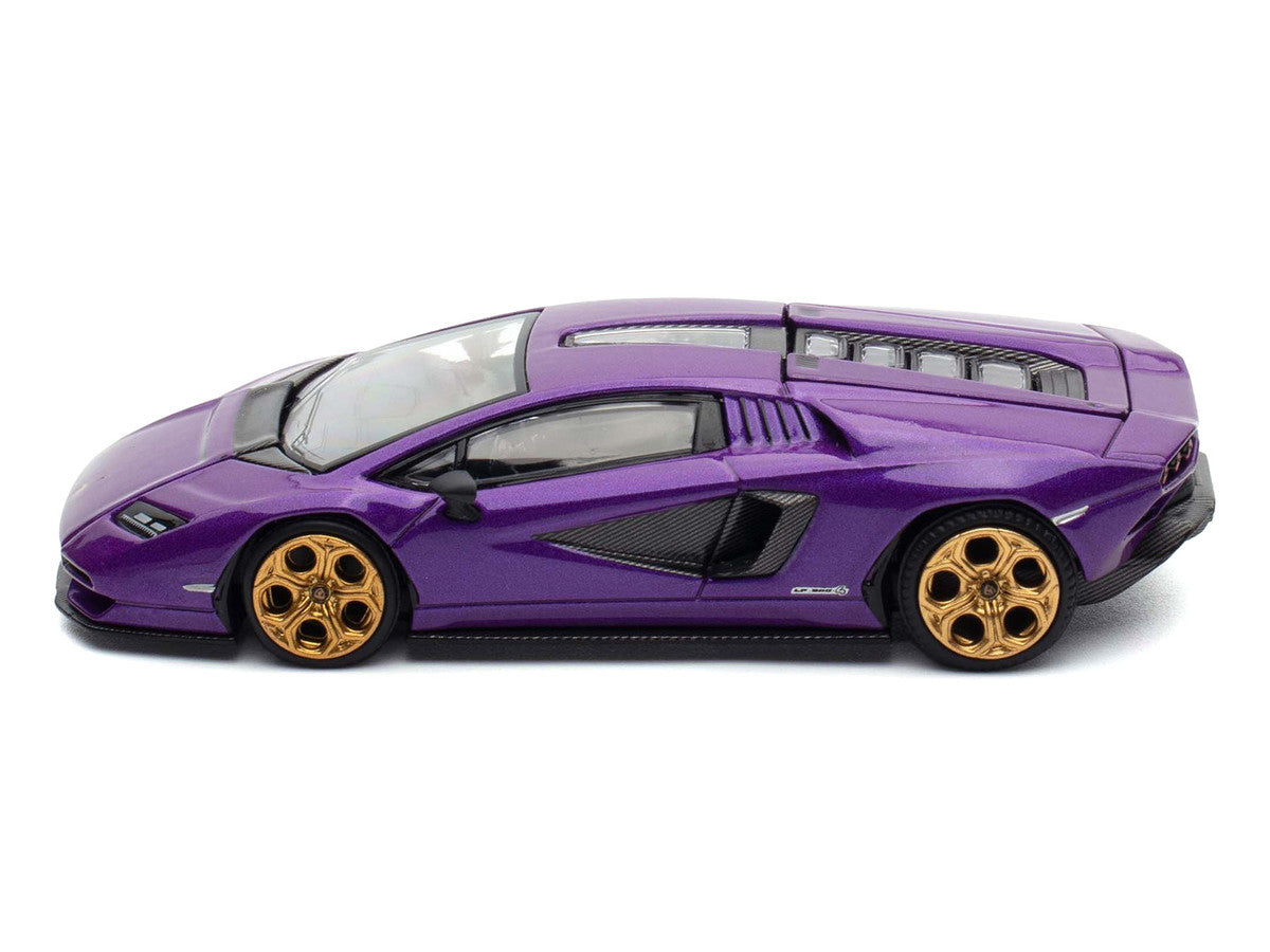 Lamborghini Countach LPI 800-4 Viola Pasifae Purple Metallic "Hong Kong Toycar Salon 2025" 1/64 Diecast Model Car by Pop Race LuxuryLifeWay Online Store