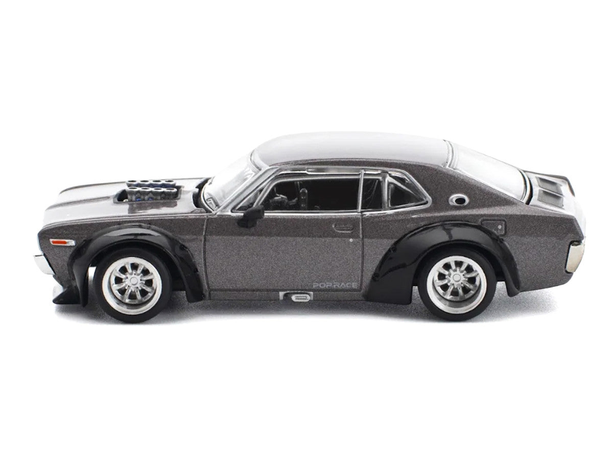 Datsun Laurel C130 RHD (Right Hand Drive) Gray Metallic 1/64 Diecast Model Car by Pop Race LuxuryLifeWay Online Store