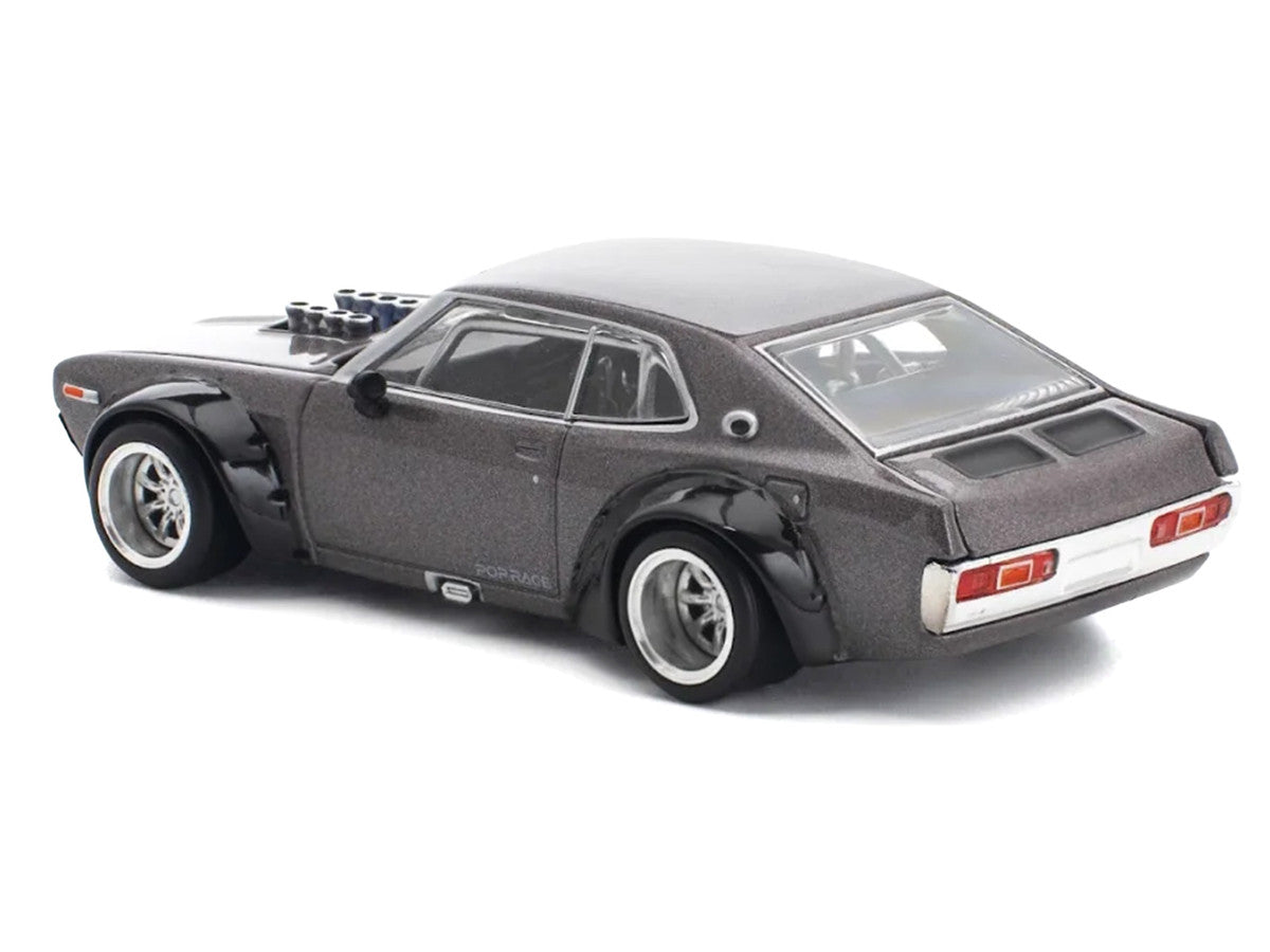 Datsun Laurel C130 RHD (Right Hand Drive) Gray Metallic 1/64 Diecast Model Car by Pop Race LuxuryLifeWay Online Store