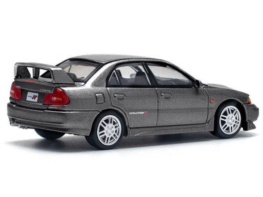 Mitsubishi Lancer Evolution IV RHD (Right Hand Drive) Dark Gray Metallic 1/64 Diecast Model Car by Pop Race LuxuryLifeWay Online Store