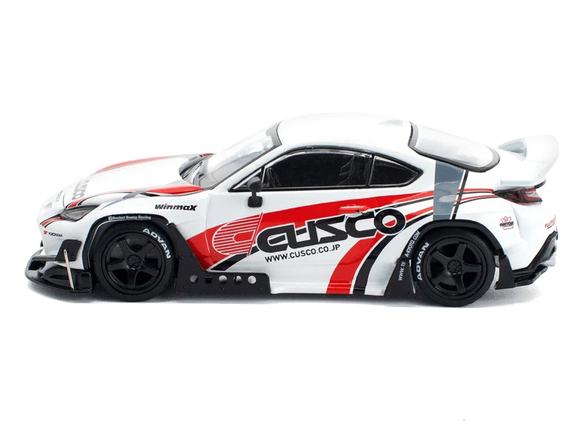 Toyota Pandem GR86 "Cusco" White with Racing Graphics 1/64 Diecast Model Car by Pop Race LuxuryLifeWay Online Store