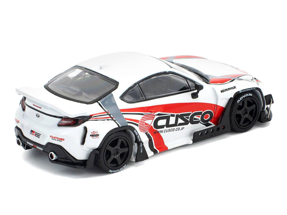Toyota Pandem GR86 "Cusco" White with Racing Graphics 1/64 Diecast Model Car by Pop Race LuxuryLifeWay Online Store