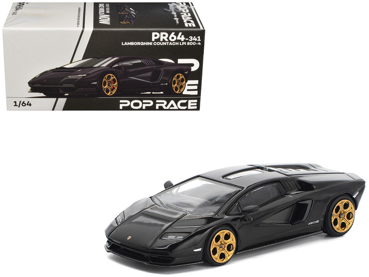 Lamborghini Countach LPI 800-4 Deep Black 1/64 Diecast Model Car by Pop Race LuxuryLifeWay Online Store