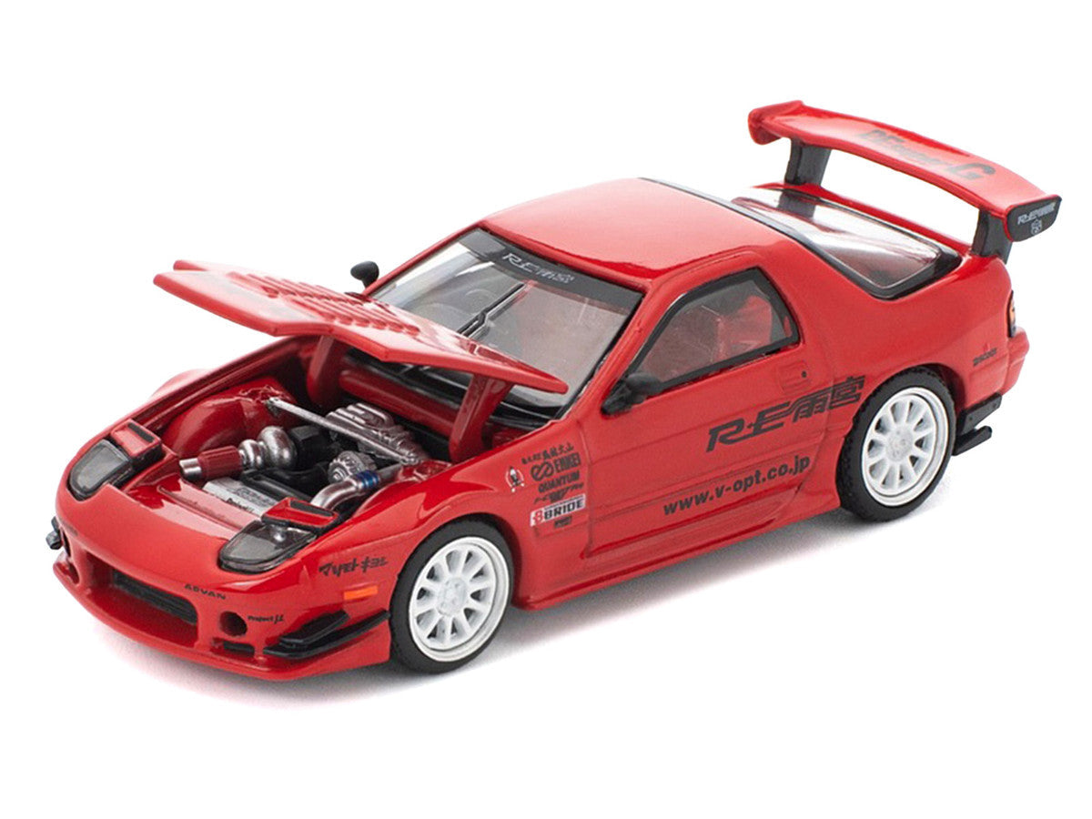 Mazda RX7 (FC3S) RE Amemiya RHD (Right Hand Drive) Red Metallic 1/64 Diecast Model Car by Pop Race LuxuryLifeWay Online Store