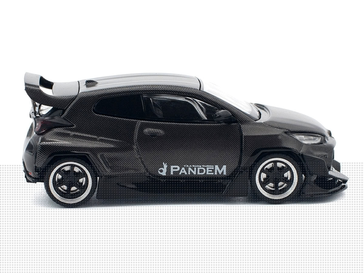 Toyota "Pandem" GR Yaris RHD (Right Hand Drive) Carbon Fiber 1/64 Diecast Model Car by Pop Race LuxuryLifeWay Online Store