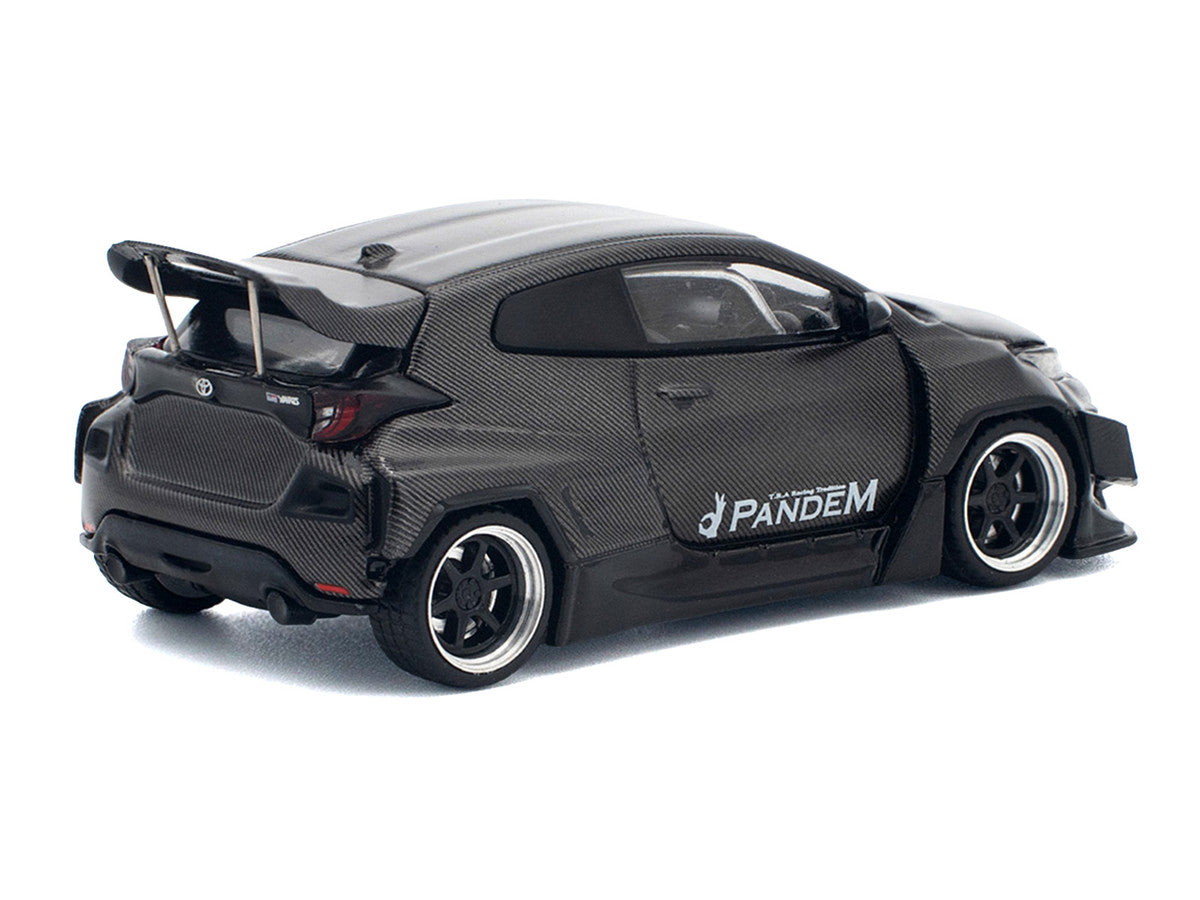 Toyota "Pandem" GR Yaris RHD (Right Hand Drive) Carbon Fiber 1/64 Diecast Model Car by Pop Race LuxuryLifeWay Online Store