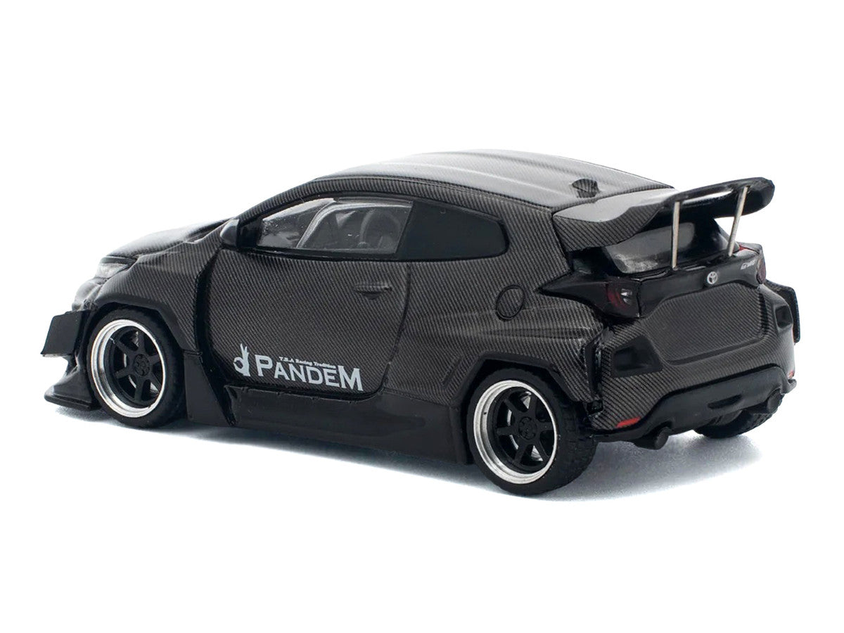 Toyota "Pandem" GR Yaris RHD (Right Hand Drive) Carbon Fiber 1/64 Diecast Model Car by Pop Race LuxuryLifeWay Online Store