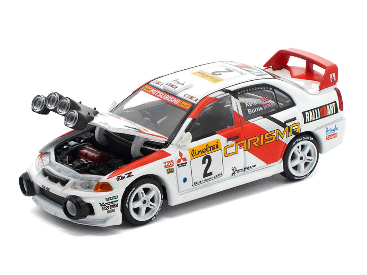 Mitsubishi Lancer Evolution IV RHD (Right Hand Drive) #2 Richard Burns - Robert Reid "Monte Carlo Rally" (1998) 1/64 Diecast Model Car by Pop Race LuxuryLifeWay Online Store