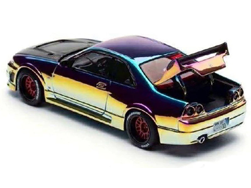 Skyline GT-R (R33) RHD (Right Hand Drive) Chameleon Chrome with Carbon Hood "APA XPO 2025 Exclusive" 1/64 Diecast Model Car by Pop Race LuxuryLifeWay Online Store