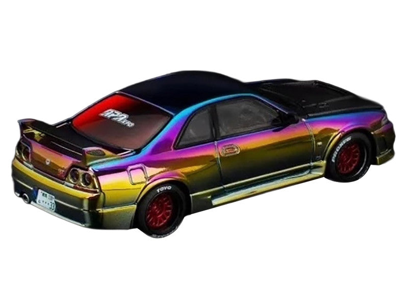 Skyline GT-R (R33) RHD (Right Hand Drive) Chameleon Chrome with Carbon Hood "APA XPO 2025 Exclusive" 1/64 Diecast Model Car by Pop Race LuxuryLifeWay Online Store