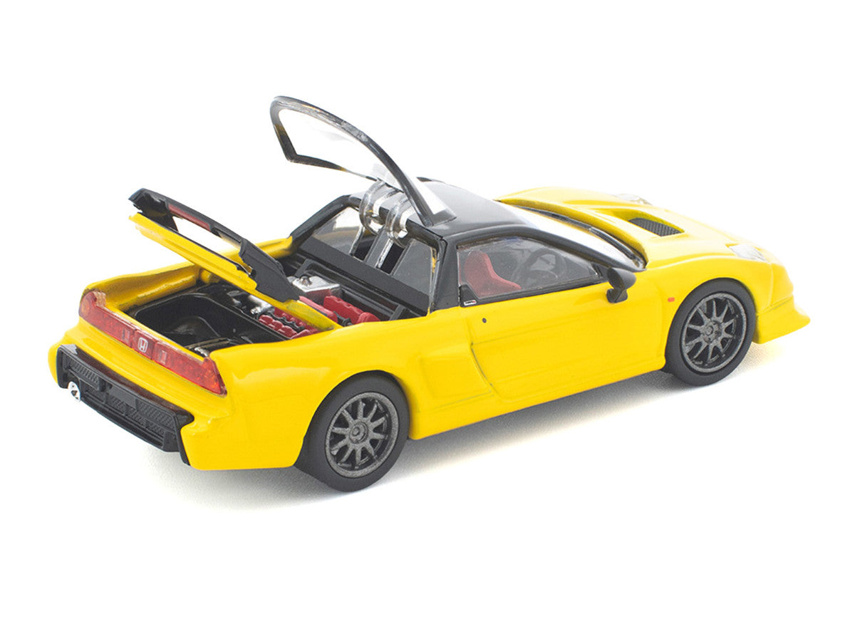 Honda NSX-R RHD (Right Hand Drive) Custom Yellow with Black Top 1/64 Diecast Model Car by Pop Race LuxuryLifeWay Online Store