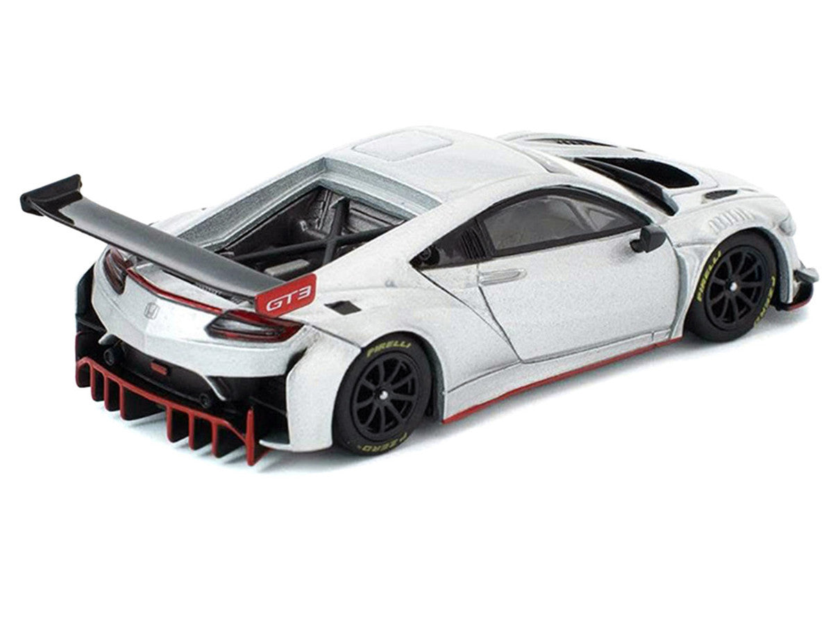 Honda NSX GT3 EVO22 Silver Metallic "Brazilian Event Exclusive" 1/64 Diecast Model Car by Pop Race LuxuryLifeWay Online Store