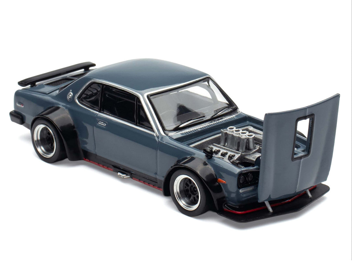 Skyline GT-R V8 Drift "Hakosuka" RHD (Right Hand Drive) Gray "Tokyo Auto Salon Hong Kong 2025" Special Edition 1/64 Diecast Model Car by Pop Race LuxuryLifeWay Online Store