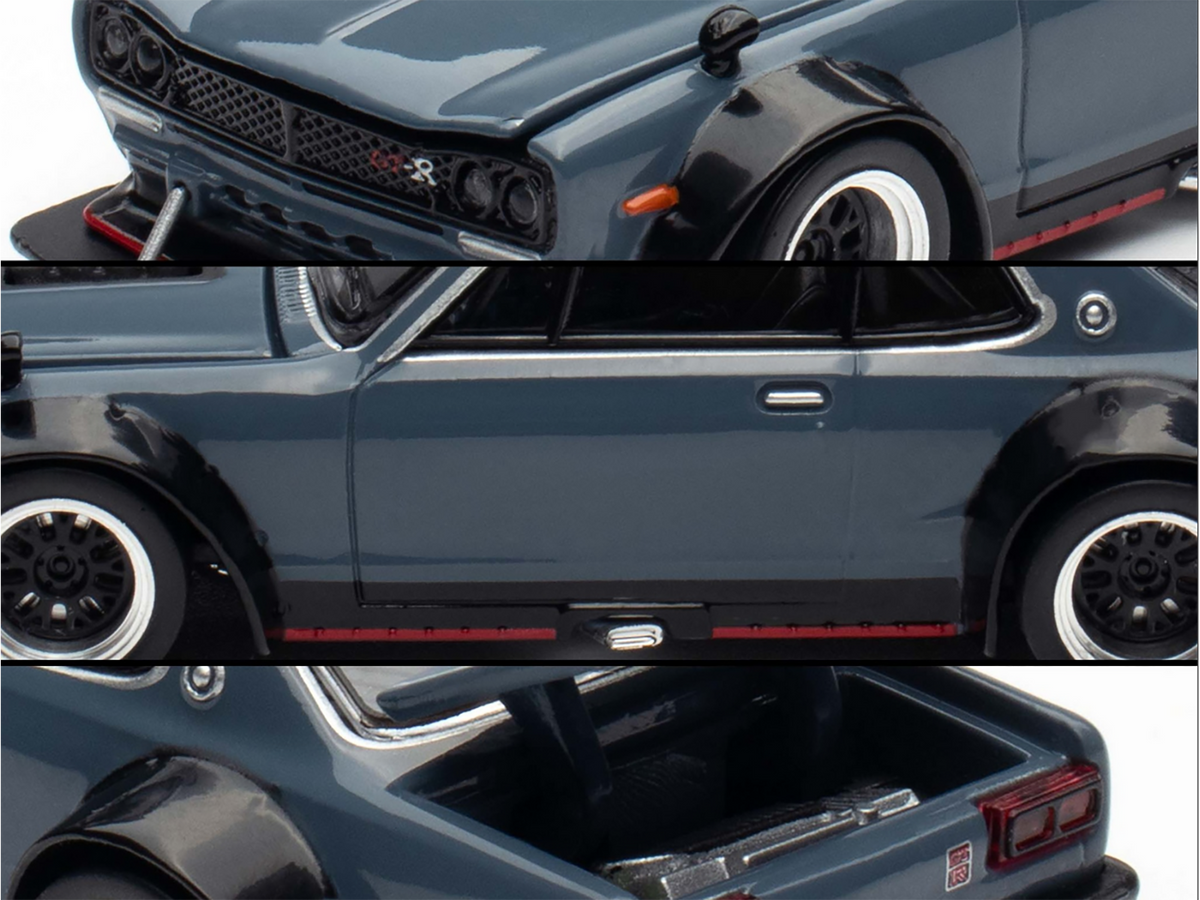 Skyline GT-R V8 Drift "Hakosuka" RHD (Right Hand Drive) Gray "Tokyo Auto Salon Hong Kong 2025" Special Edition 1/64 Diecast Model Car by Pop Race LuxuryLifeWay Online Store