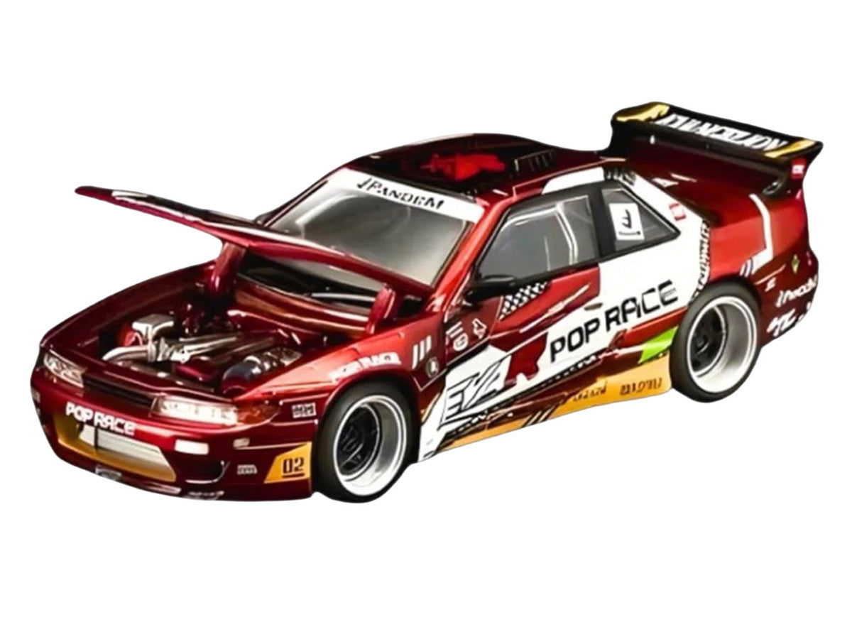 Pandem S13 RHD (Right Hand Drive) "EVA RT Production Model-02" Red Metallic with Graphics 1/64 Diecast Model Car by Pop Race LuxuryLifeWay Online Store
