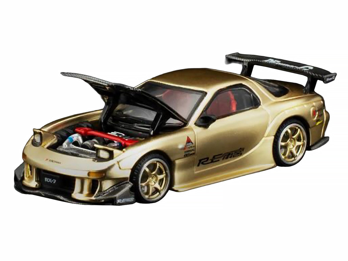 Mazda RX7 (FD3S) RE Amemiya RHD (Right Hand Drive) Gold Metallic with Carbon Hood "Thailand Diecast Expo 2026" 1/64 Diecast Model Car by Pop Race LuxuryLifeWay Online Store