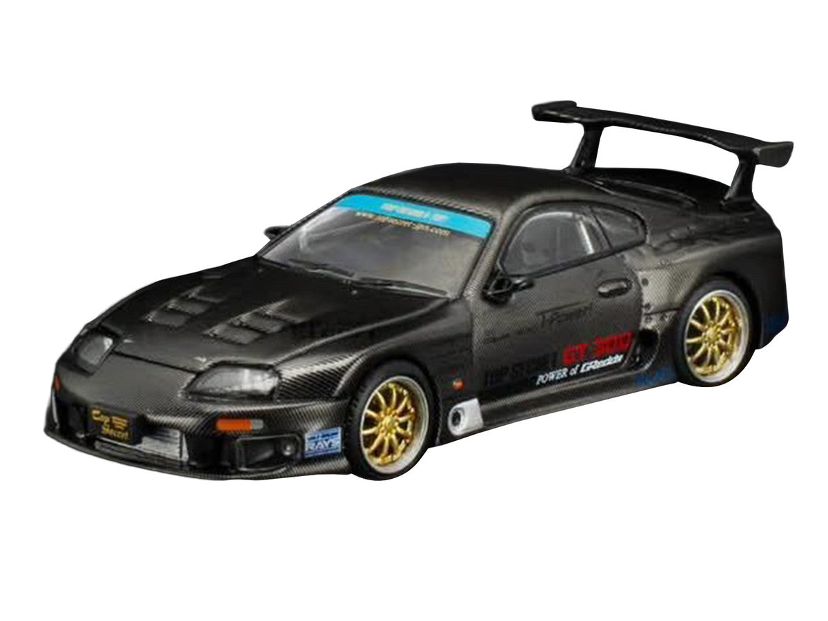 Toyota Supra "Top Secret" GT300 RHD (Right Hand Drive) Black Carbon "Thailand Diecast Expo 2026" 1/64 Diecast Model Car by Pop Race LuxuryLifeWay Online Store