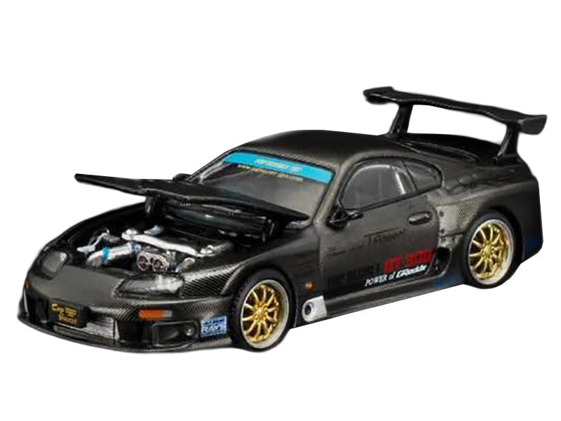 Toyota Supra "Top Secret" GT300 RHD (Right Hand Drive) Black Carbon "Thailand Diecast Expo 2026" 1/64 Diecast Model Car by Pop Race LuxuryLifeWay Online Store