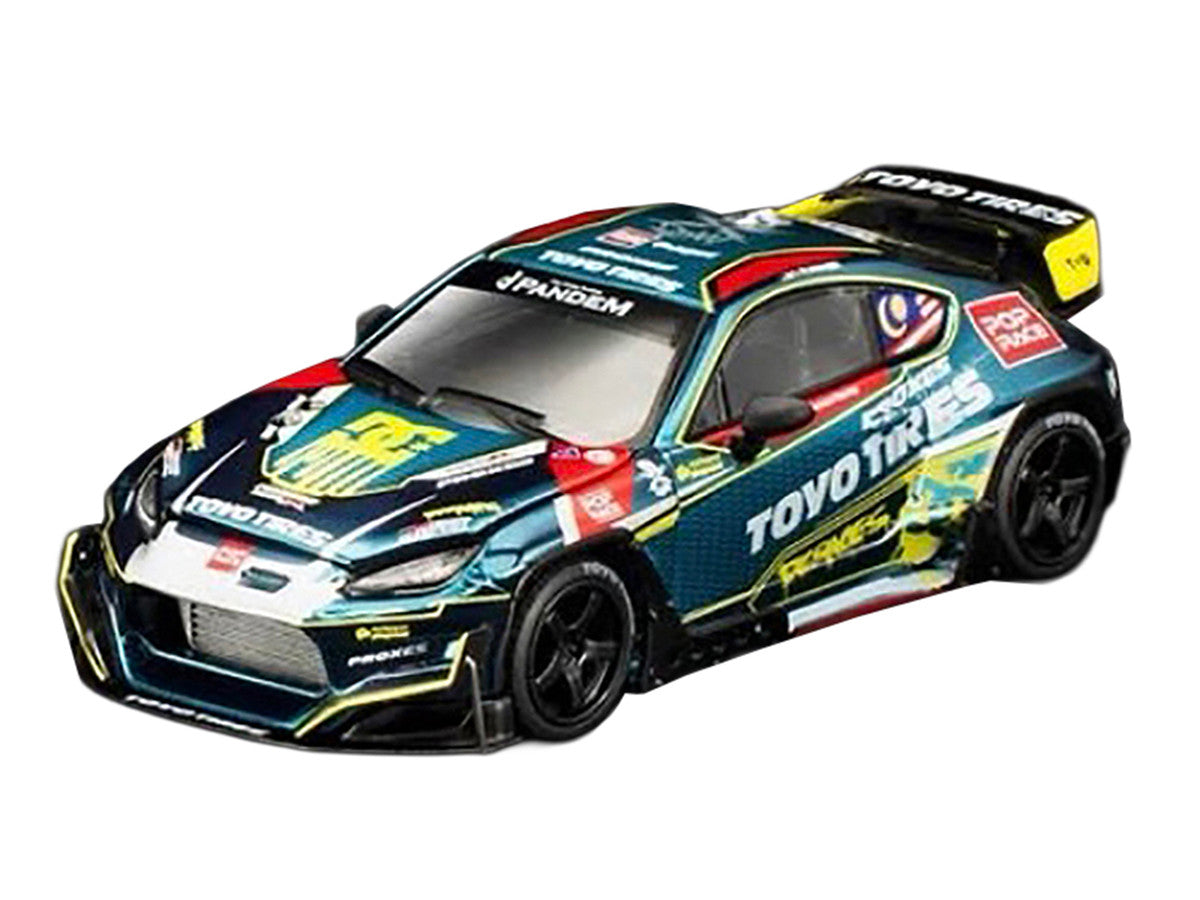 Toyota Pandem GR86 "Tengku Djan Ley" Blue Metallic with Graphics 1/64 Diecast Model Car by Pop Race LuxuryLifeWay Online Store