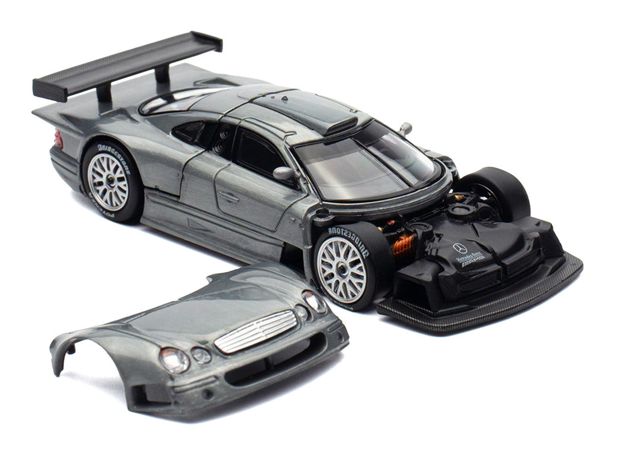 Mercedes-Benz CLK GTR Raw Metal 1/64 Diecast Model Car by Pop Race LuxuryLifeWay Online Store