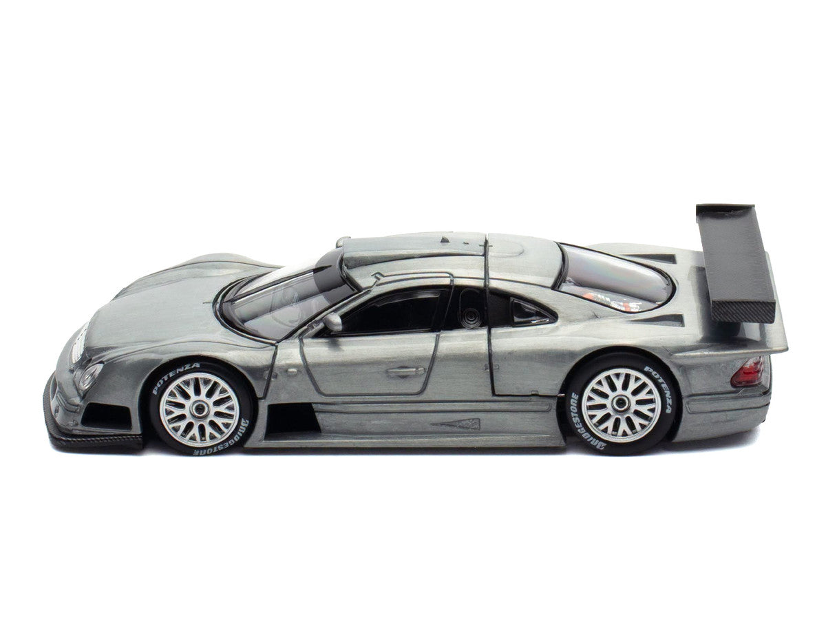 Mercedes-Benz CLK GTR Raw Metal 1/64 Diecast Model Car by Pop Race LuxuryLifeWay Online Store
