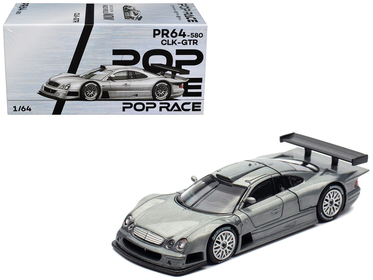 Mercedes-Benz CLK GTR Raw Metal 1/64 Diecast Model Car by Pop Race LuxuryLifeWay Online Store