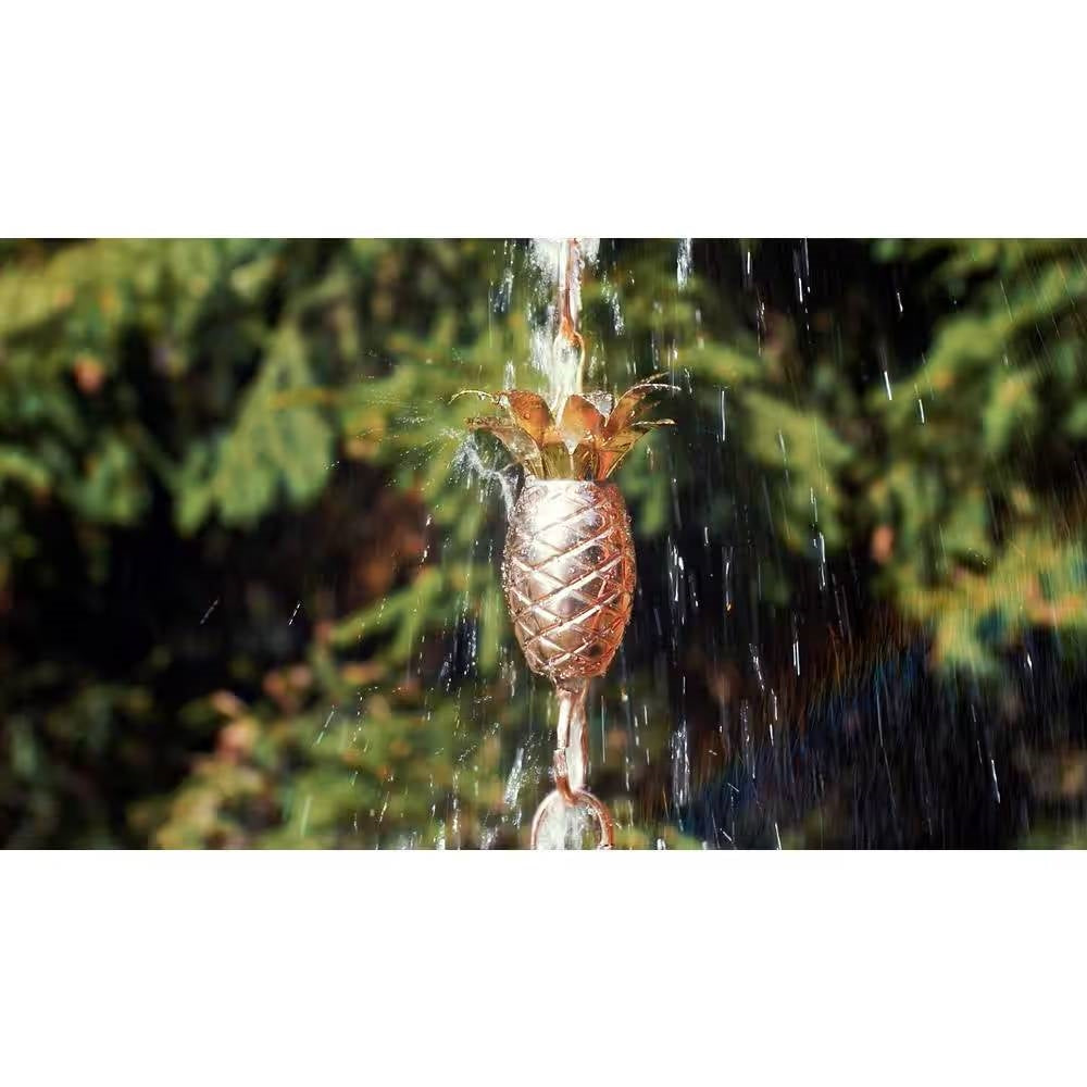 8.5 Ft. Copper Pineapple Rain Chain Gutter Downspout - Basin Not Included LuxuryLifeWay Online Store