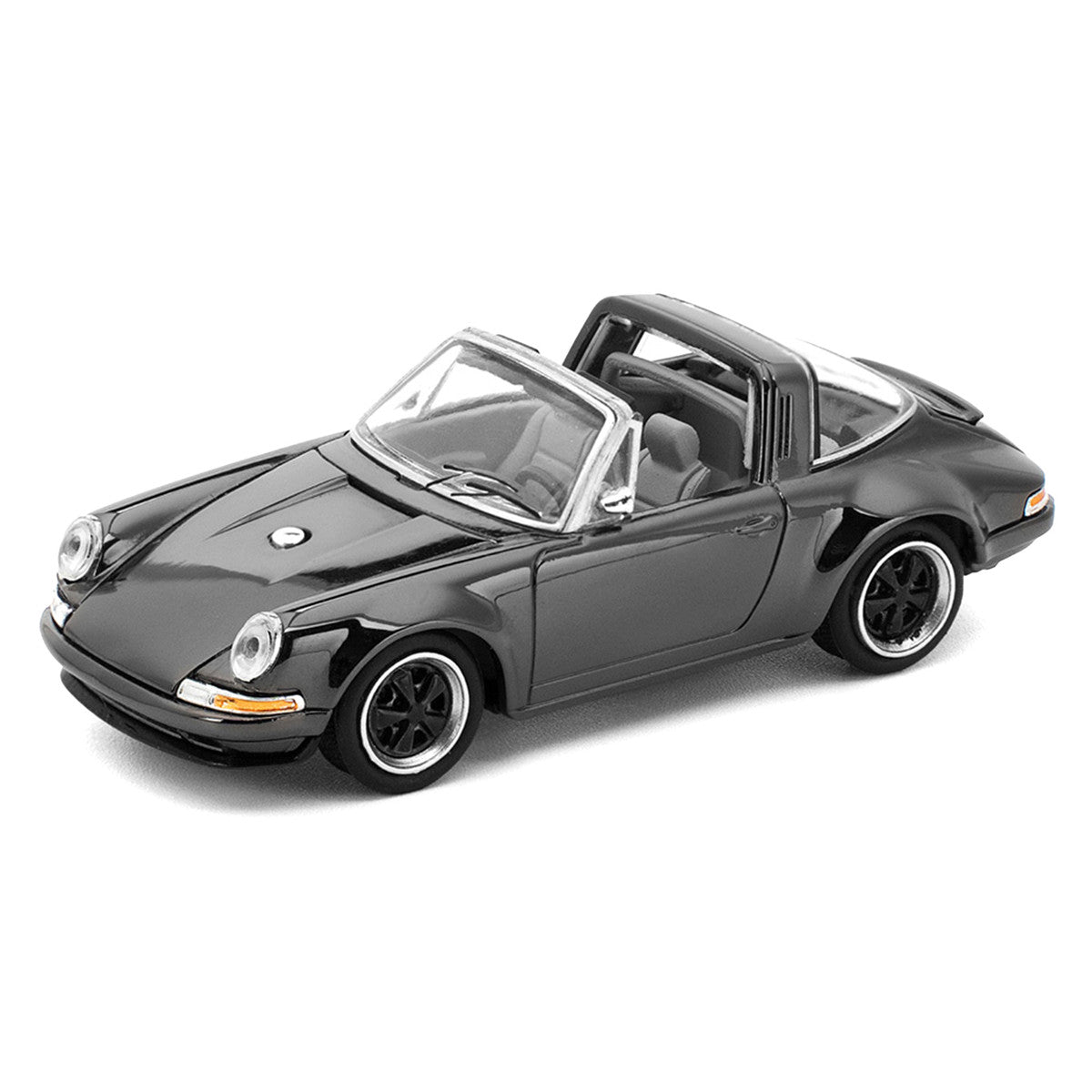 Singer Targa Dark Chrome "The Dark Chrome Series" 1/64 Diecast Model Car by Pop Race LuxuryLifeWay Online Store