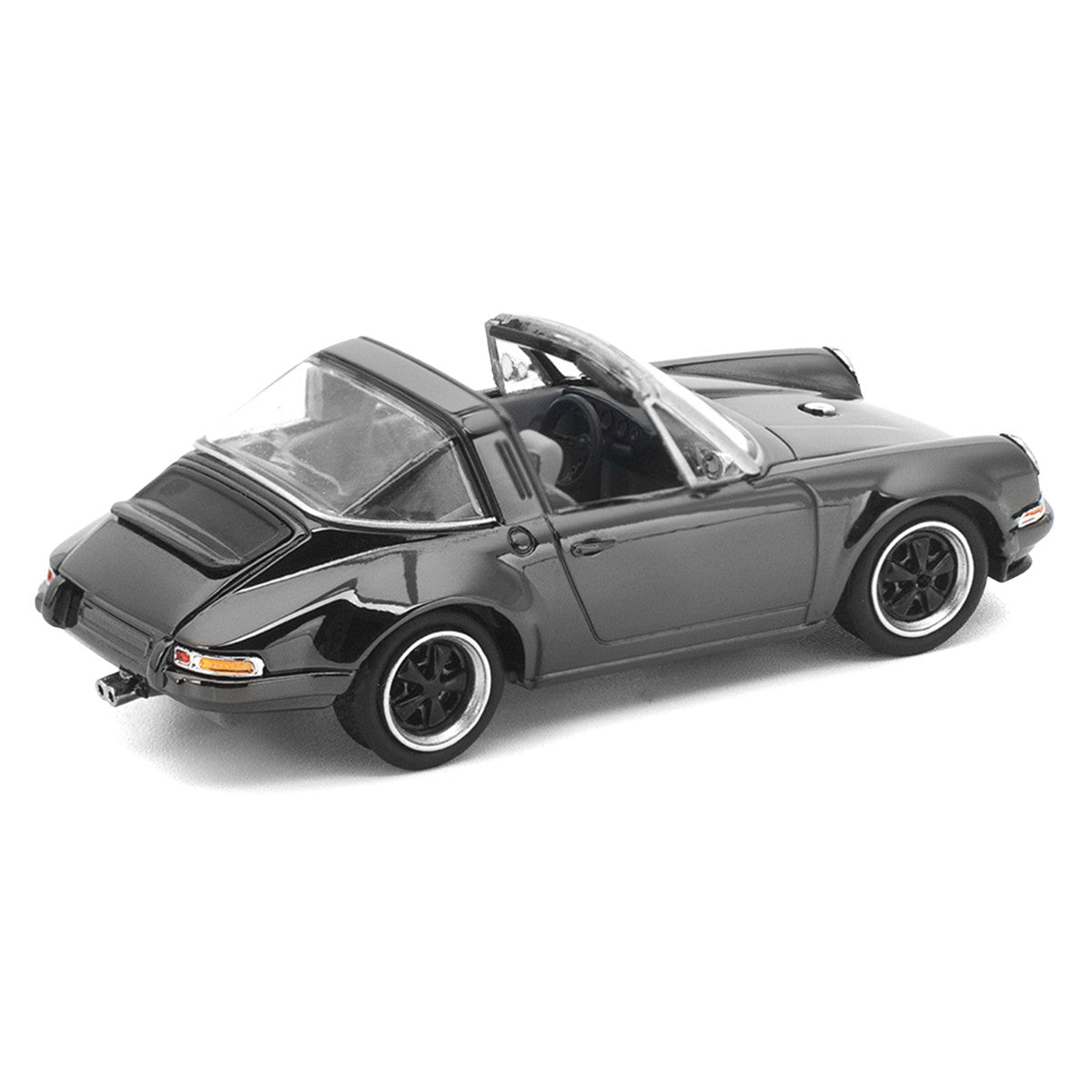 Singer Targa Dark Chrome "The Dark Chrome Series" 1/64 Diecast Model Car by Pop Race LuxuryLifeWay Online Store