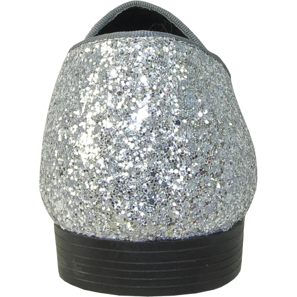 "Bravo 1" Silver Glitter Tuxedo & Prom Shoes LuxuryLifeWay Online Store