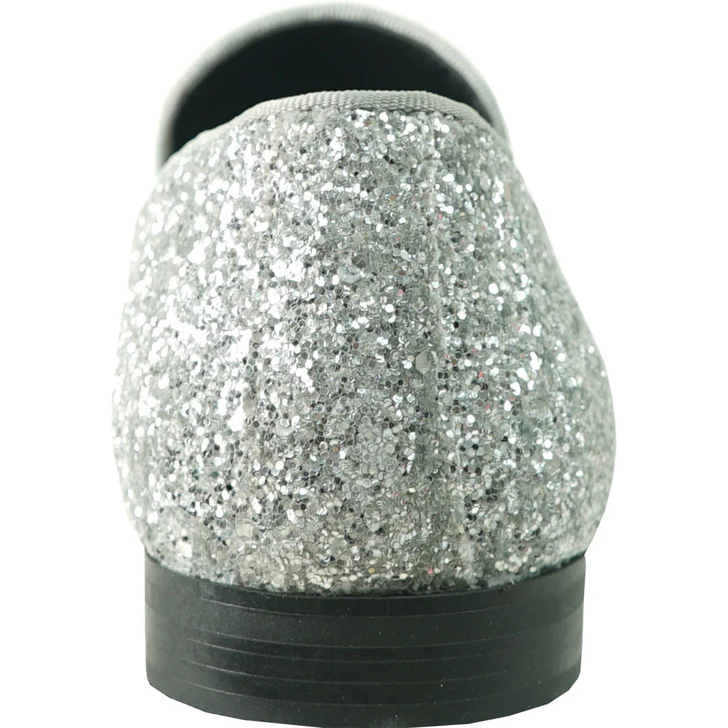 "Bravo" Silver Glitter Tuxedo & Prom Shoes LuxuryLifeWay Online Store