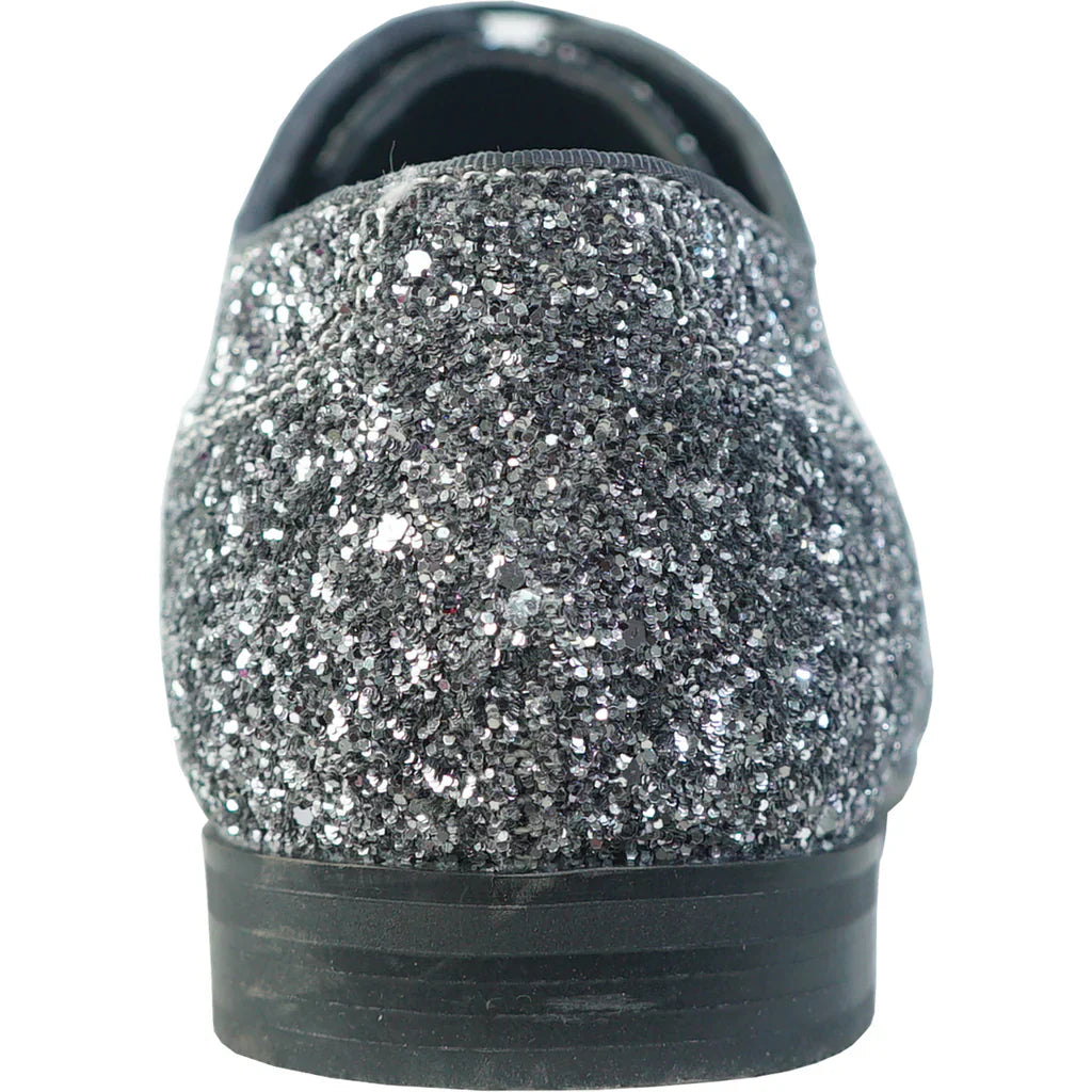 BRAVO Men Dress Shoe PROM-3 Loafer Shoe for Prom & Wedding Pewter LuxuryLifeWay Online Store