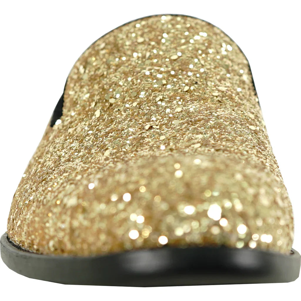 BRAVO Men Dress Shoe PROM-8 Loafer Shoe for Prom & Wedding Gold LuxuryLifeWay Online Store