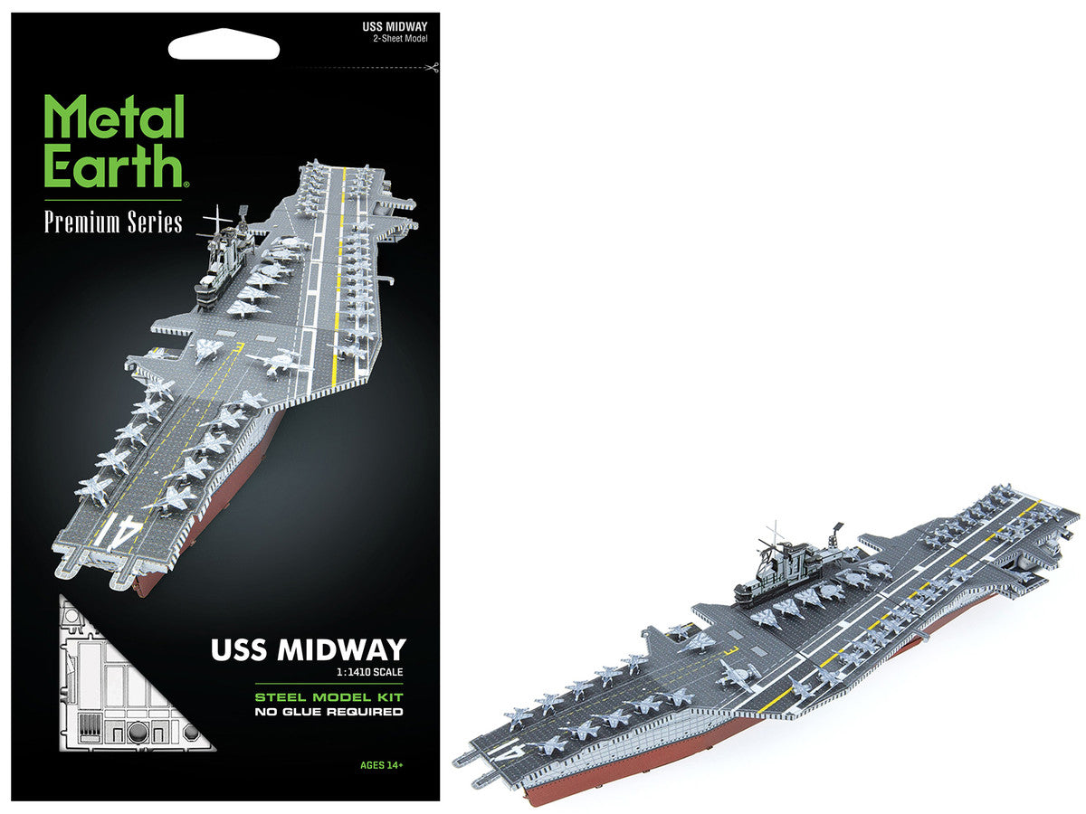 Model Kit USS Midway (CV-41) Aircraft Carrier (Challenging Difficulty) Steel Model by Metal Earth LuxuryLifeWay Online Store