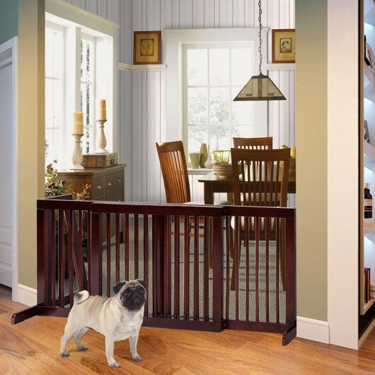 Folding Adjustable Free Standing 3 Panel Wood Fence LuxuryLifeWay Online Store