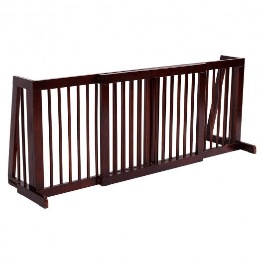 Folding Adjustable Free Standing 3 Panel Wood Fence LuxuryLifeWay Online Store
