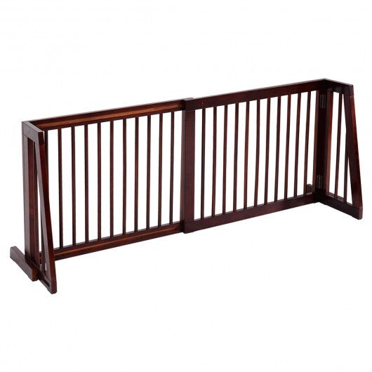 Folding Adjustable Free Standing 3 Panel Wood Fence LuxuryLifeWay Online Store