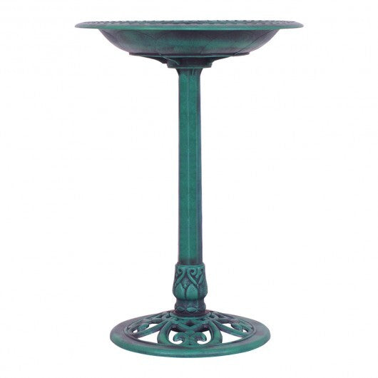 Outdoor Garden Green Pedestal Bird Bath Feeder LuxuryLifeWay Online Store