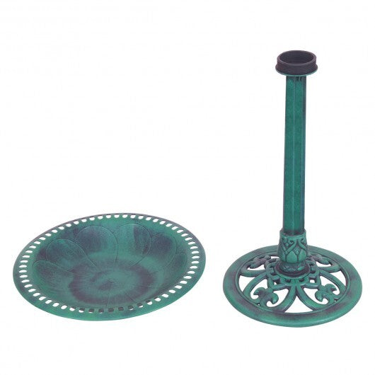 Outdoor Garden Green Pedestal Bird Bath Feeder LuxuryLifeWay Online Store