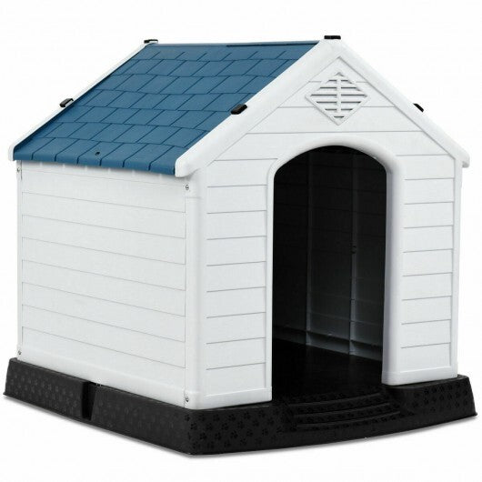 Plastic Waterproof Ventilate Pet Puppy House - Color: Blue - Size: M LuxuryLifeWay Online Store